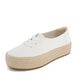 Toms Espadrille à lacets Valencia pour femme, toile blanche, pointure 42