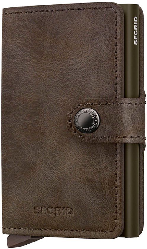 Secrid Miniwallet Vintage Portemonnee Leer Bruin