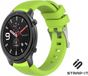 Strap-it Bracelet de montre connectée en silicone - Vert clair - Convient pour Xiaomi Amazfit GTR (42mm)