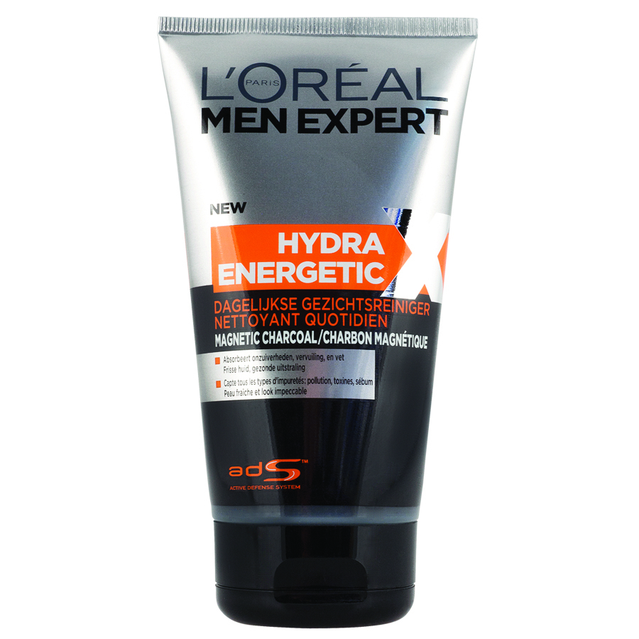 L'Oréal Hydra Energetic Men Expert Hydra Energetic Charcoal Gezichtsreiniger - tegen puistjes - 150ml - Reinigingsgel