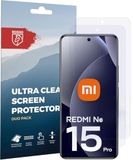 Rosso Screen Protector Geschikt voor Xiaomi Redmi Note 15 Pro 4G | Ultra Clear Duo Pack | TPU Folie | Case Friendly Beschermfolie | 2 Stuks