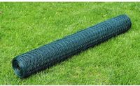 vidaXL Kippengaas 25x0,75 m staal met PVC-coating groen