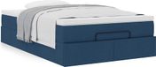Maison Exclusive - Cadre de lit ottoman avec matelas, bleu, 120x190 cm, textile