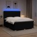 Maison Exclusive - lit boxspring LED avec matelas, noir, 160 x 200 cm, rembourré
