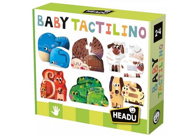 HEADU Puzzel dieren-train aanraking - Puzzel