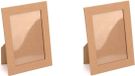 Glorex Cadre photo - 2x - À peindre soi-même - Décorer - DIY - Marron - Carton - 16,5 x 12 cm