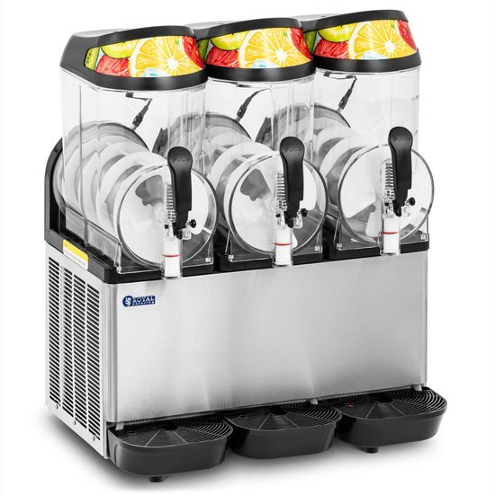 Slush Machine - 3 x 12 L - LED -verlichting - Digitaal bedieningspaneel - Royal Catering