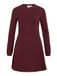 Vila Robe Courte à Manches Longues Comfy A-line O-neck Knit