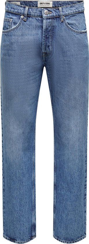ONLY & SONS Onsedge Loose Fit Jeans - Medium Blue Denim - Men's W30/L32