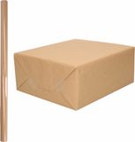 Merkloos / Sans marque Twisk Groothandel Bv Inpakpapier/cadeaupapier - 2x rollen - 500 x 70 cm - bruin