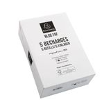 Exacompta 12214E pak van 5 navulinzetstukken voor schrijfblok FAF blanco 1 x 170 vellen, 21 x 13,5 cm, microgeperforeerd, ideaal voor uw notities, retro-design met tijdloze elegantie