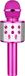 Avizar Microphone de karaoké Bluetooth + haut-parleur, boutons multifonctions, fuchsia-rouge