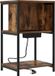 vidaXL Nachtkastje Rook Eiken 38 x 31 x 61 cm Bewerkt hout