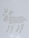 Bellatio Decorations Kerst raamsjabloon rendier - wit - 35 cm