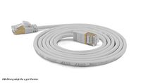 wantecWire Extra dunne patchkabel CAT.7 kabel, CAT.6-stekker SSTP afgeschermd, lengte 0,2 m, grijs