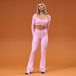MyProtein MP Dames Tempo Cropped Ruched Top - Cosmo Roze - L