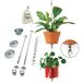 SkyPots Twee stuks, pothangerkits + accessoires - Hang en sluit je kleipotten, roestvrij staal - binnen/buiten - Aansluitbare hangende plantenbak verticale tuin met drainage voor gezonde planten