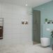 Fortifura Galeria inloopdouche - 60x200cm - rookglas - wandarm - PVD - geborsteld RVS
