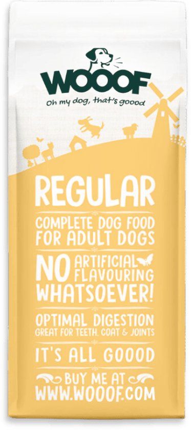 WOOOF Regular Geperst Hondenvoer 14kg