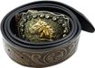 Green Glow - Ceinture en cuir gravé en relief pour jeans - Homme et Femme - Style rodéo - Matière de qualité