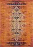 Safavieh Boho Chic Indoor Geweven Vloerkleed, Monaco Collectie, MNC209, Oranje & Multi, 155 x 231 cm