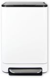 DESQ Pedaal Prullenbak - 40L - RVS - Binnenemmer - Geurfilter - Softclose - Wit