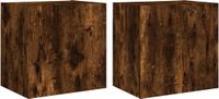 vidaXL Tv-wandmeubels 2 st 40,5x30x40 cm bewerkt hout gerookt eiken