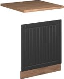 Vicco Frontpaneel Fame-Line, Donkergrijs/Goudkleurig Eiken, 60 cm