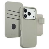 Accezz Leather Bookcase 2-in-1 met MagSafe voor de Apple iPhone 17 Pro - Light Grey