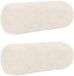 vidaXL - Taie d'oreiller - 2 pièces - Blanc - Ø 15 x 40 cm
