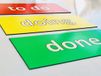 SMILEYBOARD - 3 magnetische Kanban-kaarten - Magneten voor agile projectmanagement - 13,5 cm x 6 cm