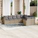 Maison Exclusive - Ensemble de jardin pour le jardin, 9 pièces, avec coussins, mélange de couleur beige, fabriqué en polyrotin