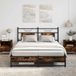 Maison Exclusive - Sommier sans matelas Chêne fumé 137x190 cm Matériau dérivé du bois