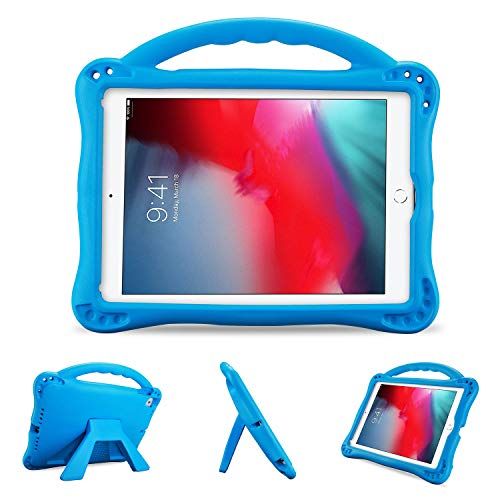 Procase Kinderhoes voor iPad 9.7 2018 2017 (6e 5e generatie) / iPad Pro 9.7 / iPad Air 2 / Air 1 case kinderen beschermhoes, licht schokbestendig kickstandaard Rugged kinderhoes met handvat - blauw
