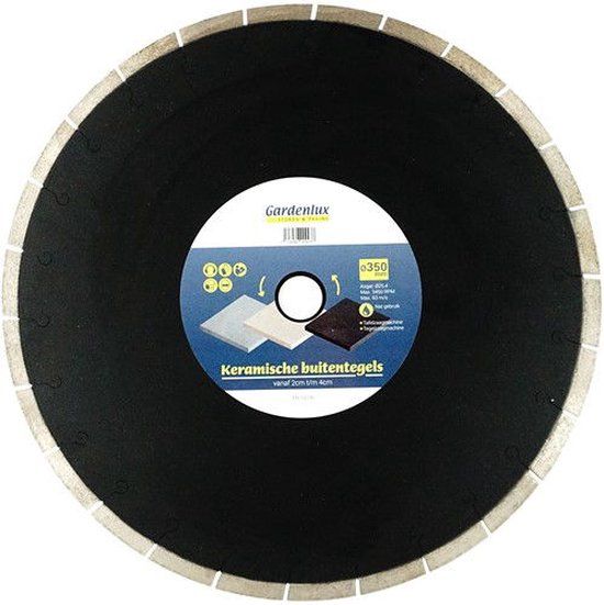 Merkloos Gardenlux Smooth tegel zaagblad dia. 230 cm asgat 22,23 mm