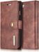 DG.MING Apple iPhone SE (2020/2022)/7/8 Portemonnee Hoesje Echt Leer Rood