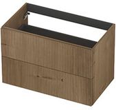 INK - Onderkast 2L Fineer Gefreesd Tbv Greep - 800x450x520 Mm - Ash Grey
