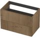 INK - Onderkast 2L Fineer Gefreesd Tbv Greep - 800x450x520 Mm - Ash Grey