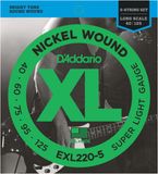D'Addario EXL220-5 Bassnaren 5-Snarig (40-125) Super Light