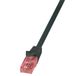 LogiLink UTP Cat6 1m Netwerkkabel Zwart
