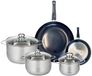 Fackelmann Elo Prima Brillant Set van 2 Koekenpannen 20 en 32 cm en 3 kookpotten 16, 20 en 24 cm