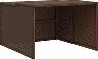 vidaXL Garage voor robotmaaier 86x90x52/57 cm poly rattan bruin