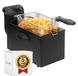 Merkloos Frituurpan friteuse met koude zone - 3,5 liter - 2000 W - Zwart