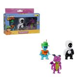 Bizak Stumble Guys 64113003-4 Actiefiguren, verpakking van 3 stuks, 8 cm, robotguy-set, verschillende figuren om te verzamelen, officiële licentie van het schietvideospel, volwassenen fans en jongens