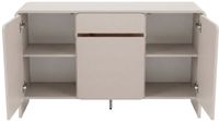 Vente-unique Buffetkast met 3 deuren en 1 lade - Beige en donker naturel DYSARA