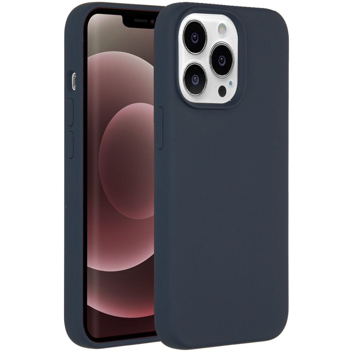 Accezz Liquid Silicone Backcover met MagSafe Apple iPhone 13 Pro Max - Donkerblauw