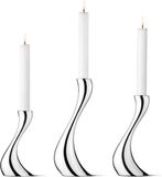 Georg Jensen Set de bougies Cobra Poli Acier Inoxydable Set/3