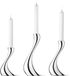 Georg Jensen Set de bougies Cobra Poli Acier Inoxydable Set/3