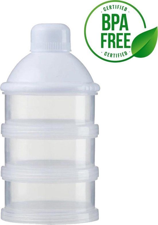 Edco Babydrogist Melkpoeder Bewaarbakjes - 3 x 80g - Wit