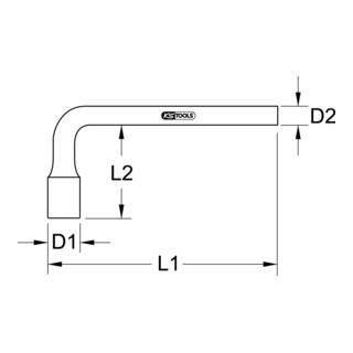 KS Tools KS Tools BRONZEplus inbussleutel haaks 60 mm Aantal:1